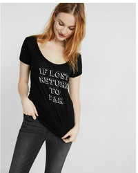 Express If Lost Hi Lo Graphic Tee