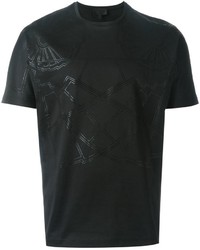 Les Hommes Tonal Print T Shirt