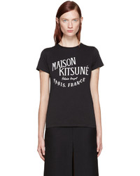MAISON KITSUNE Maison Kitsun Black Logo T Shirt