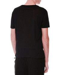 Alexander McQueen Optic Skull Printed Short Sleeve T Shirt Black