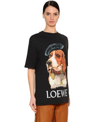 Loewe Oversized Logo Printed Jersey T Shirt