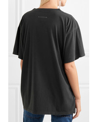 MM6 MAISON MARGIELA Oversized Printed Cotton Jersey T Shirt Black