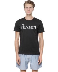 MAISON KITSUNÉ Parisien Printed Cotton Jersey T Shirt