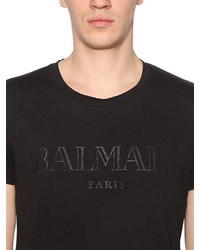 Balmain Printed Cotton Jersey T Shirt