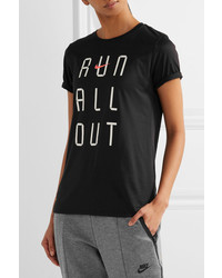 Nike Printed Dri Fit Stretch Jersey T Shirt Black
