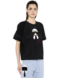 Fendi Printed Techno Mesh Jersey T Shirt