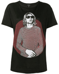 R 13 R13 Cobain Printed Oversized T Shirt