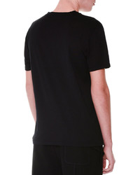 Alexander McQueen Ribcage Print Short Sleeve Jersey T Shirt Black
