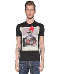 DSQUARED2 Rocker Printed Cotton Jersey T Shirt