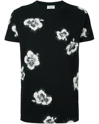 Saint Laurent Hibiscus Print T Shirt