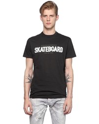DSQUARED2 Skateboard Printed Cotton Jersey T Shirt