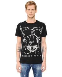 Philipp Plein Skull Printed Cotton Jersey T Shirt
