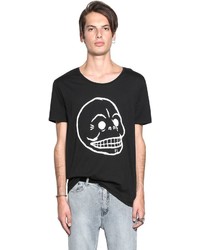 Cheap Monday Skull Printed Cotton Jersey T Shirt