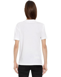 McQ by Alexander McQueen Spiritual Printed Cotton Jersey T Shirt