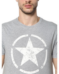 Alpha Industries Star Printed Cotton Jersey T Shirt