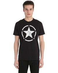 Alpha Industries Star Printed Cotton Jersey T Shirt