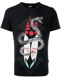 Just Cavalli Surf Snake Print T Shirt
