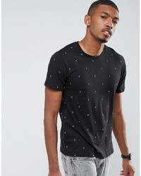 Pull&Bear T Shirt With Dot Print In Black