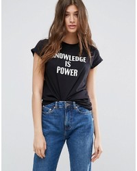 Asos T Shirt With Knowledge Is Power Print