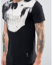 Religion T Shirt With Skull Chest Print