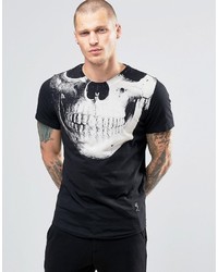 Religion T Shirt With Skull Chest Print