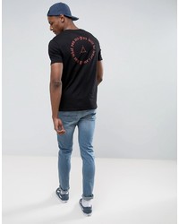 Asos Tall Relaxed T Shirt With Back Print In Black