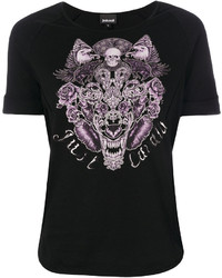 Just Cavalli Tiger Head Print T Shirt