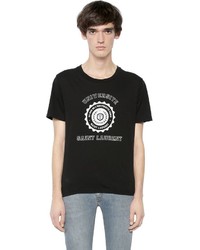 Saint Laurent Universite Print Cotton Jersey T Shirt