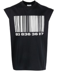 VTMNTS Barcode Print Sleeveless Vest Top