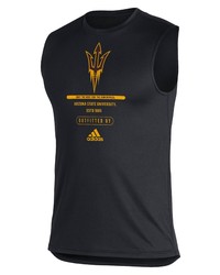 adidas Black Arizona State Sun Devils Sideline Locker Tag Roready Creator Sleeveless T Shirt