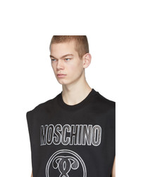 Moschino Black Logo Sleeveless T Shirt