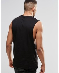 Asos Brand Sleeveless T Shirt With Jack Daniels Print