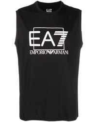 Ea7 Emporio Armani Logo Print Cotton Vest