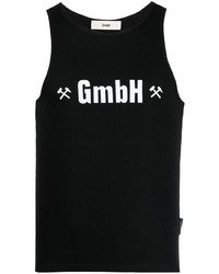 Gmbh Logo Print Ribbed Tank Top