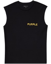 purple brand Logo Print Sleeveless Top