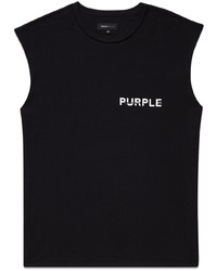 purple brand Logo Print Sleeveless Top