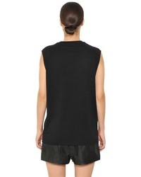 McQ by Alexander McQueen Oversized Rose Cotton Jersey Tank Top