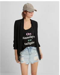 Express On Sundays We Tailgate Graphic Muscle Tank