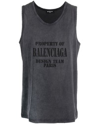 Balenciaga Property Loose Logo Print Tank Top