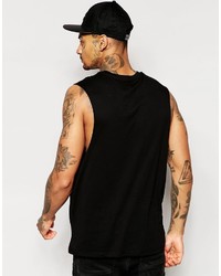 Asos Sleeveless T Shirt With Dropped Armhole And Jim Beam Print