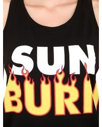 Sun Burn Print Cotton Jersey Tank Top
