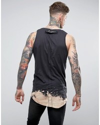 Religion Tank With Bleach Curved Hem
