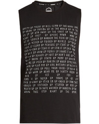 The Upside Upword Text Print Jersey Muscle Tank Top