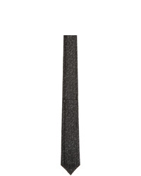 Z Zegna Black Asymmetric Stripe Tie