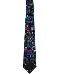 Anna Sui Black Flower Tie