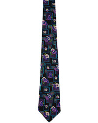 Anna Sui Black Flower Tie