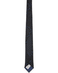 Engineered Garments Black Navy Jacquard Tie