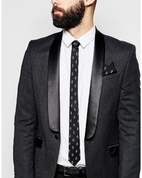 Asos Brand Holidays Tie And Pocket Square Pack In Tree Print