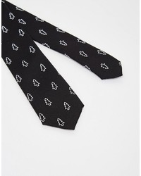 Asos Brand Holidays Tie And Pocket Square Pack In Tree Print
