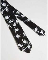 Asos Brand Tie In Bamboo Print
